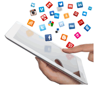 social media use on tablet